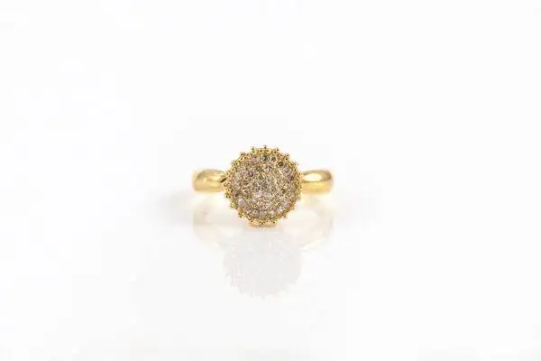 Anel Chuveiro com Diamantes em Ouro Amarelo 18k