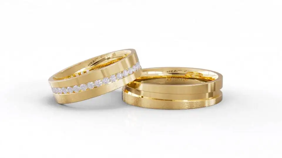 Alianças de Casamento Ouro 18k Nova Iguaçu