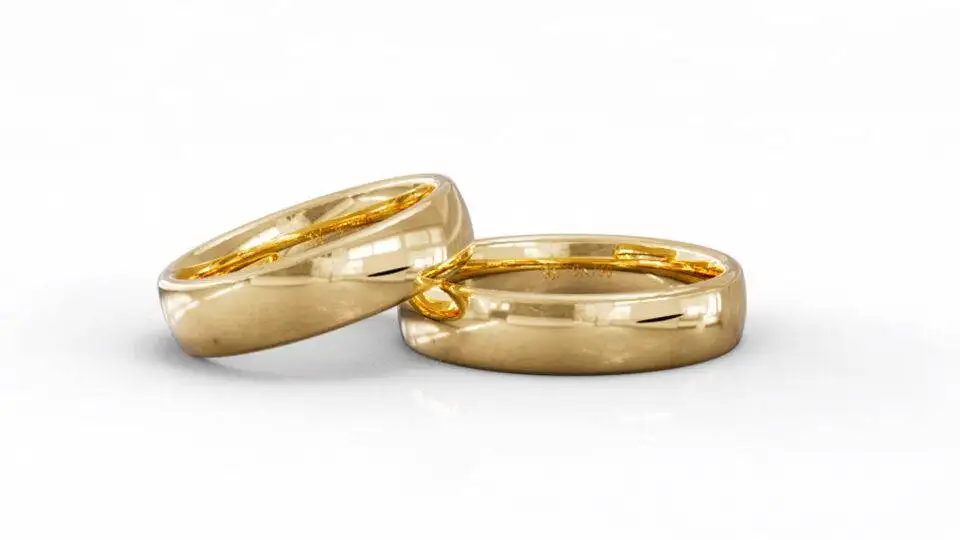 alianças de casamento ouro 18k tradicional
