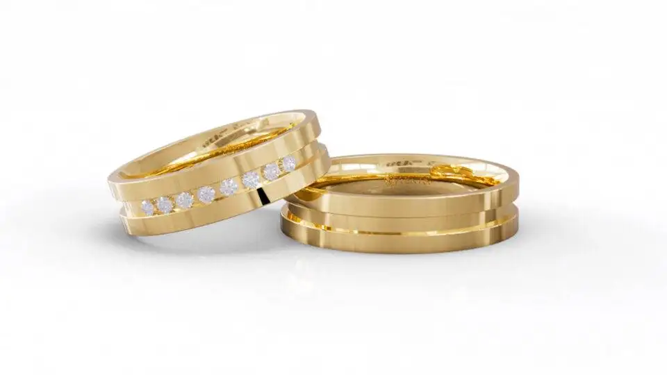 Alianças de Casamento Ouro 18k São José do Rio Preto