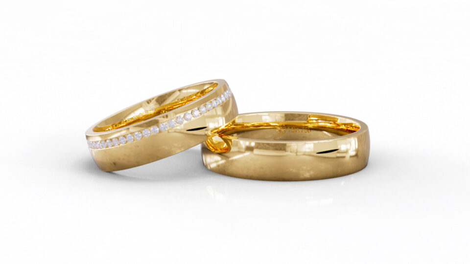Alianças de Casamento Ouro 18k Diadema