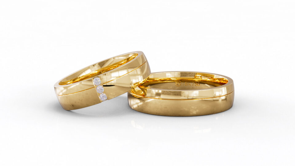 Alianças de Casamento Ouro 18k Olinda