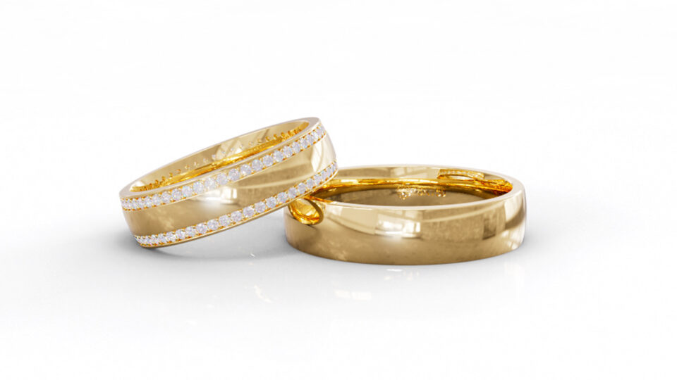 Alianças de Casamento Ouro 18k Sumaré
