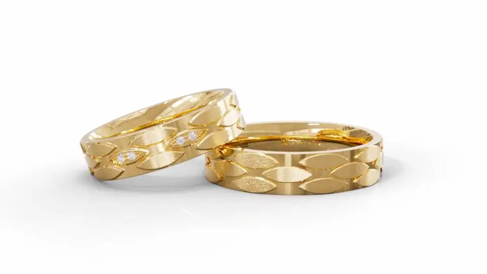 Alianças de Casamento Ouro 18k Imperatriz