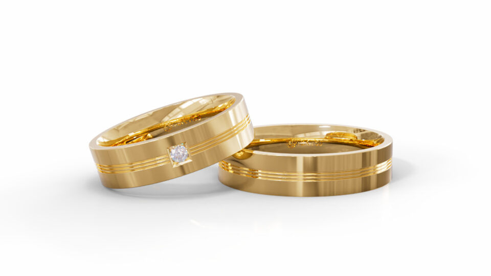 Alianças de Casamento Ouro 18k Marília